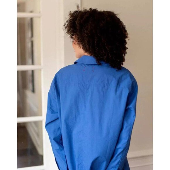 Voyageur By Mersea Brontë Relaxed Button Up Shirt Top Oversized Cotton L - Picture 5 of 10
